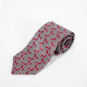 Meeting Street Mens Necktie Dark Red Paisley 58x4